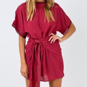 princess polly shimmers wrap dress
